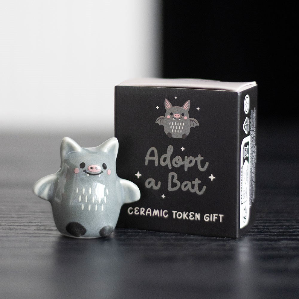 Adopt a Bat Ceramic Token Figurine