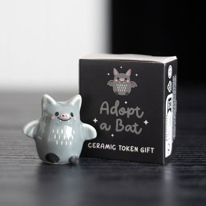 Adopt a Bat Ceramic Token Figurine