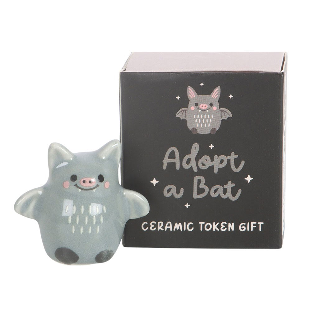 Adopt a Bat Ceramic Token Figurine