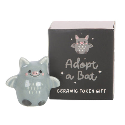 Adopt a Bat Ceramic Token Figurine