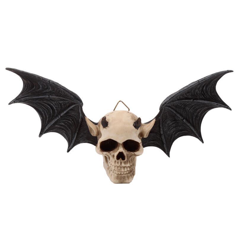 Devil Bat Skull Wall Plaque