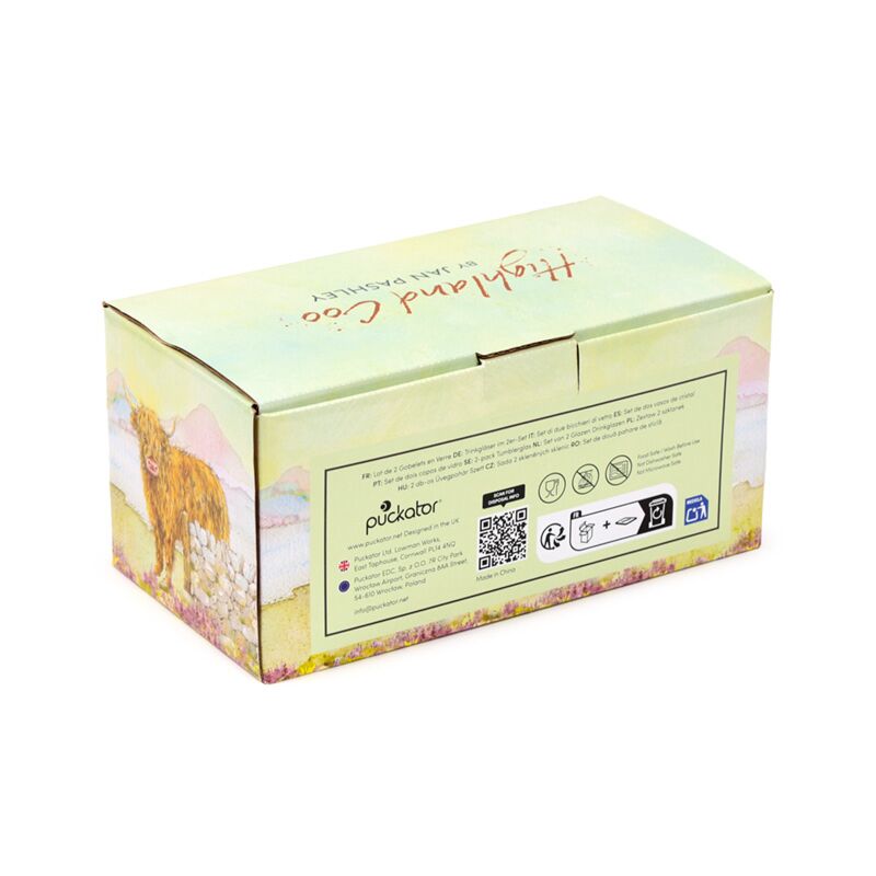 Jan Pashley Highland Coo Glass Tumbler Set