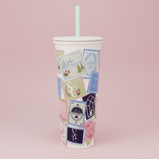 Spring Court/Night Court Stainless Steel Tumbler with Straw