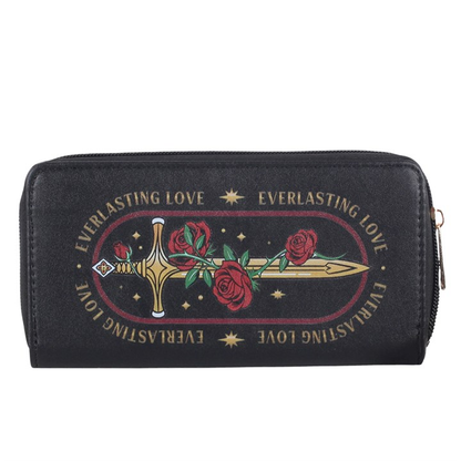 Rose and Sword Zippered Wallet
