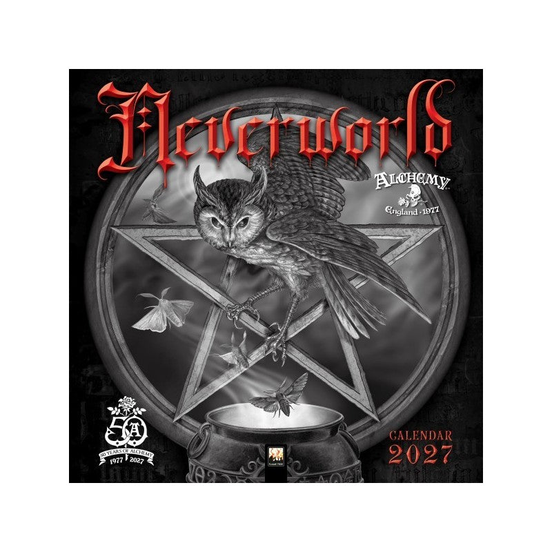 Alchemy Gothic 'Neverworld' Black & White 2027 Wall Calendar