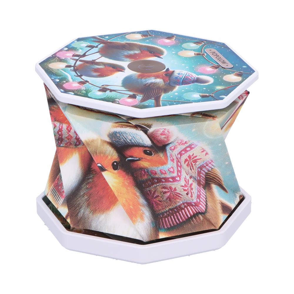 Winter Robins Foldable Lamp