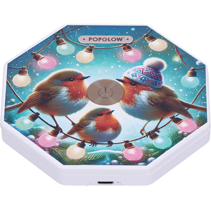 Winter Robins Foldable Lamp