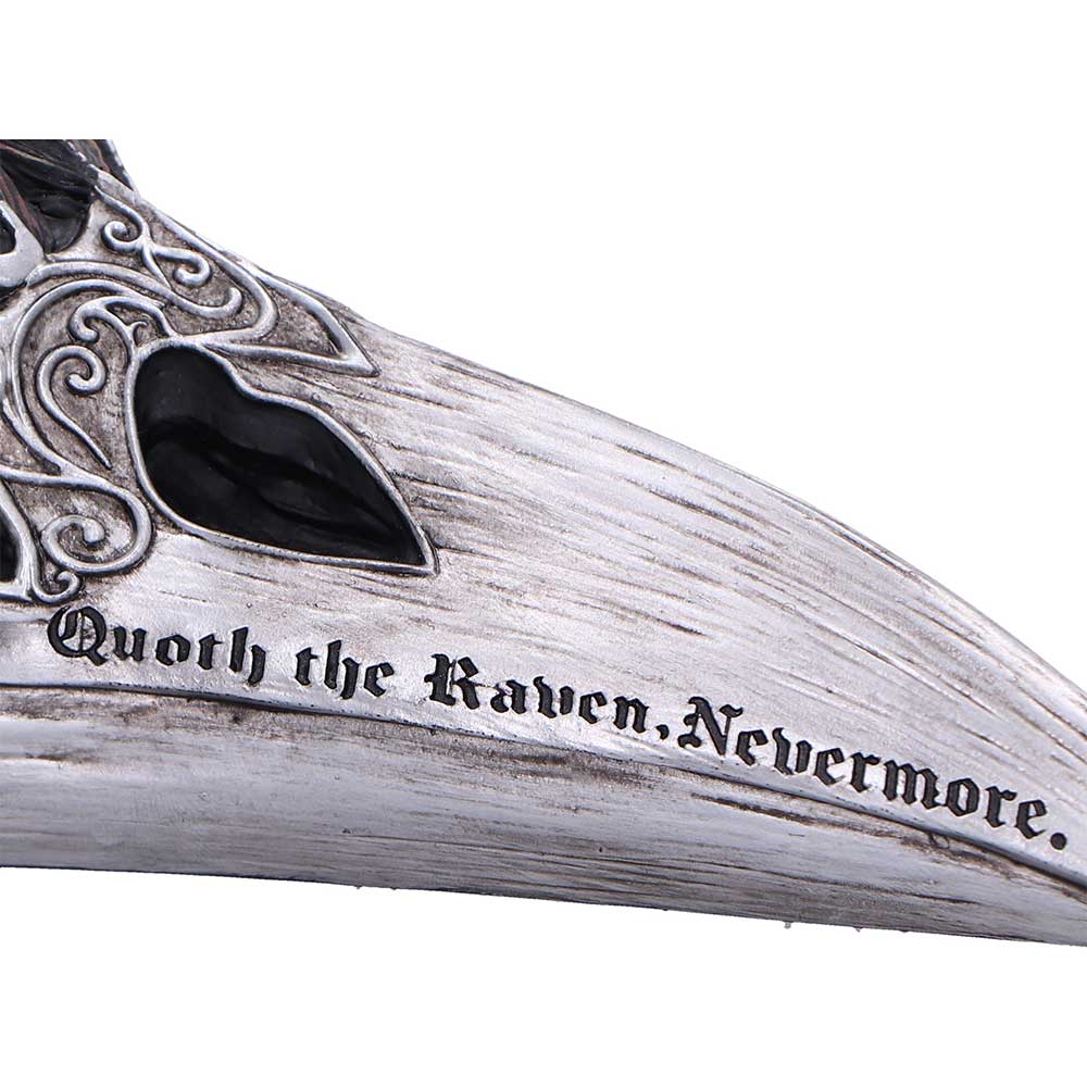Quoth The Raven Skull Ornament
