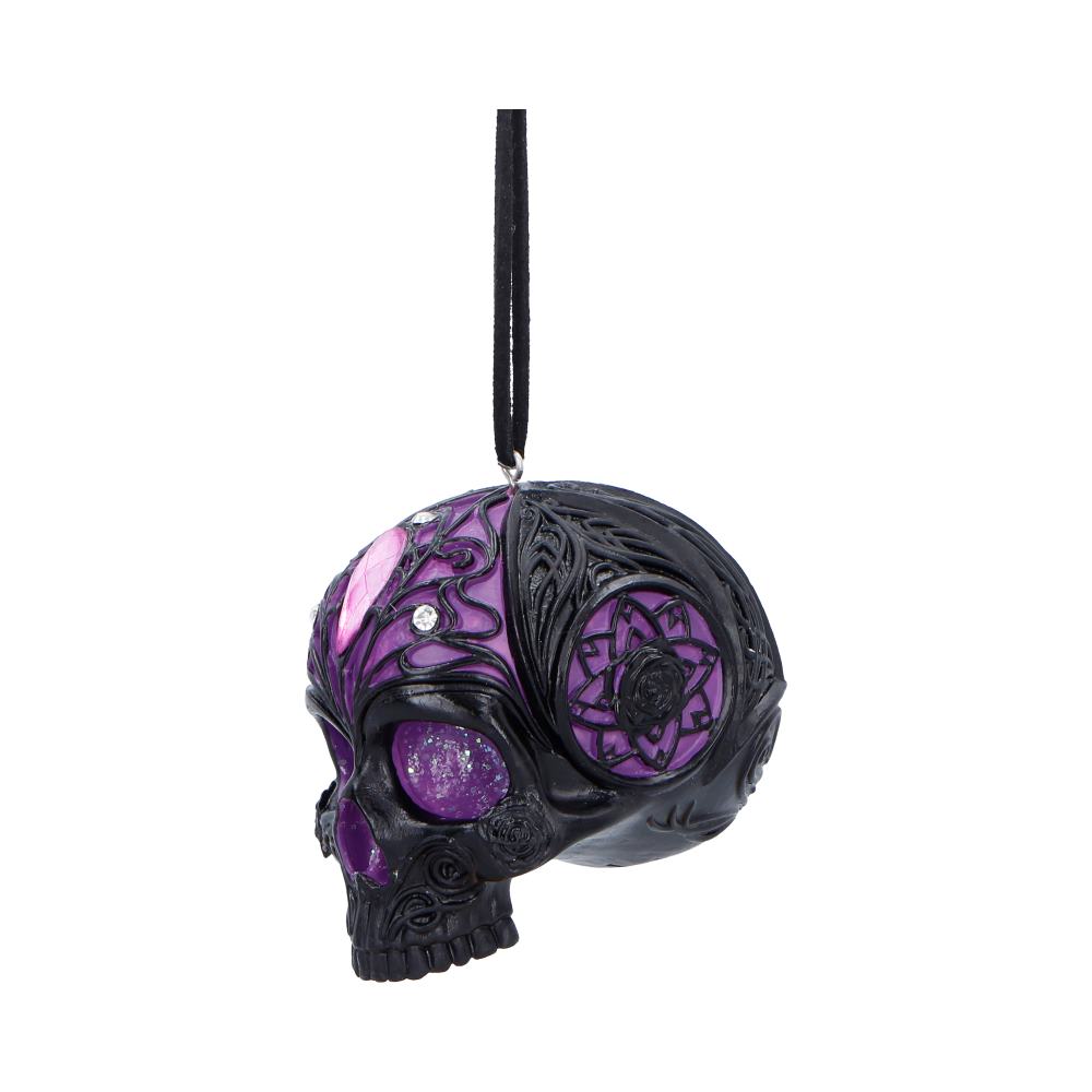 Jewelled Fate Hanging Skull Ornament