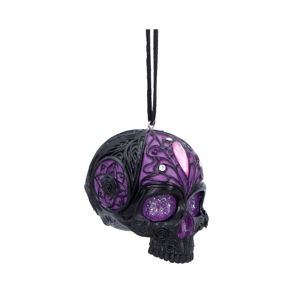 Jewelled Fate Hanging Skull Ornament