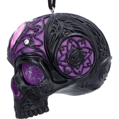 Jewelled Fate Hanging Skull Ornament