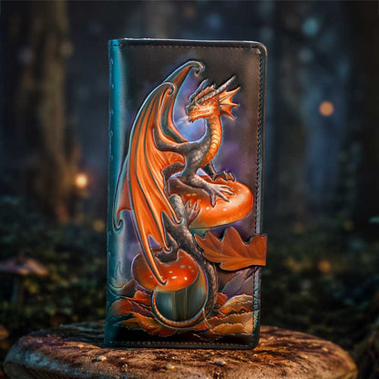 Mushroom Dragon Embossed Purse