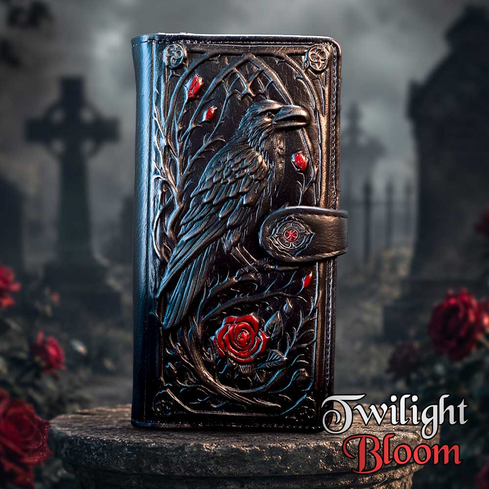 Twilight Bloom Embossed Purse