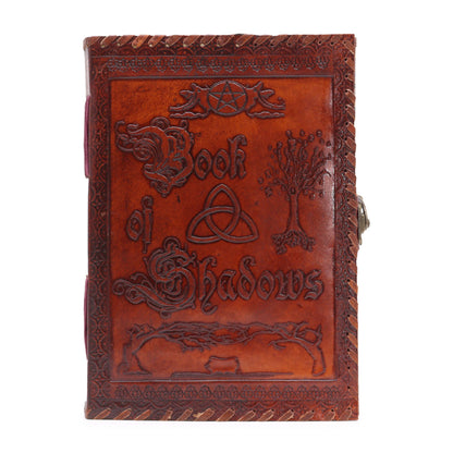 Large Book of Shadows Dark Tan Leather