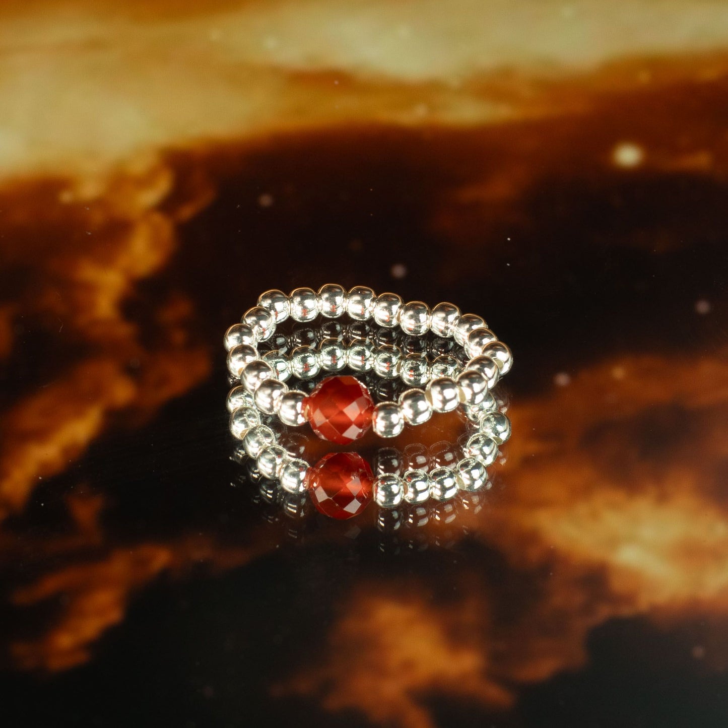 Nymph Spirit Gemstone Ring Set - Love & Flame