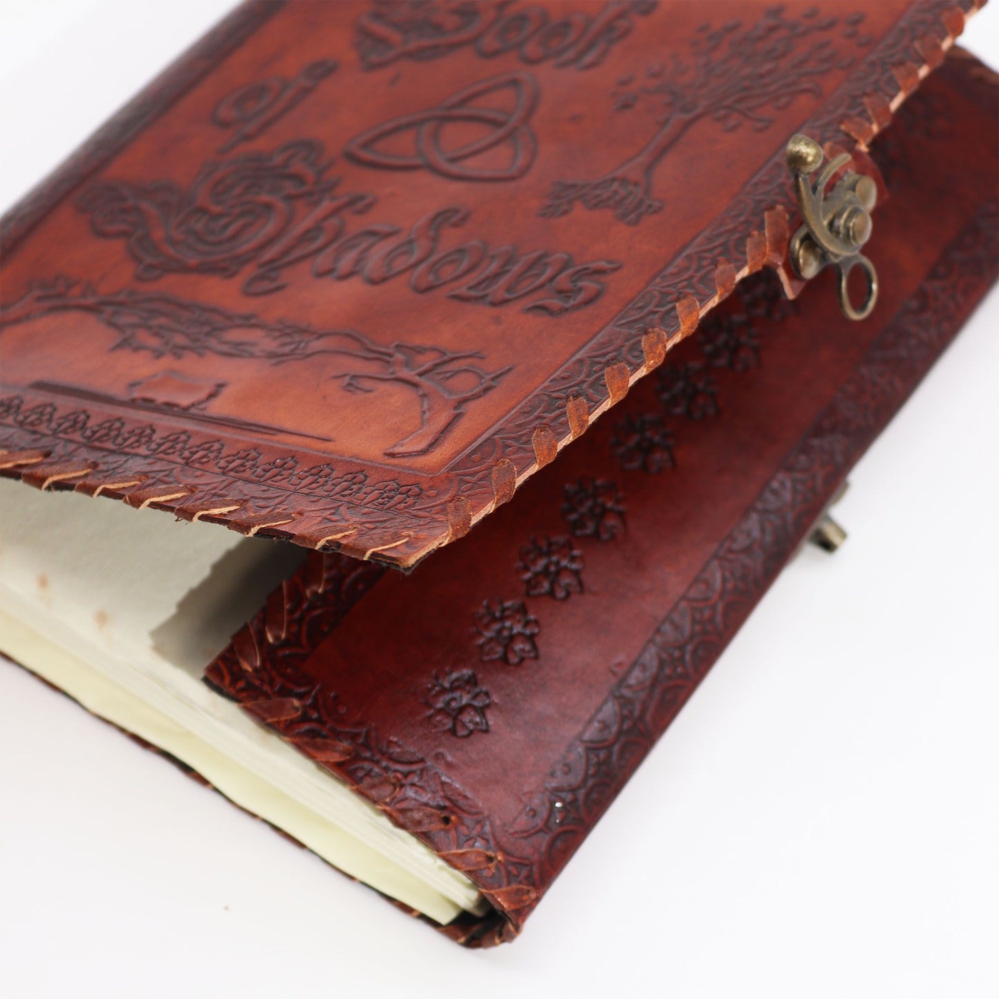 Large Book of Shadows Dark Tan Leather
