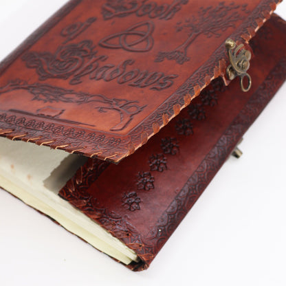 Large Book of Shadows Dark Tan Leather