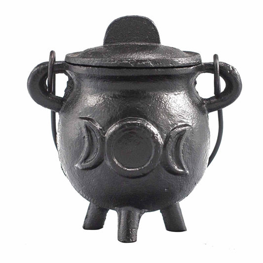 Cast Iron Cauldron with Triple Moon