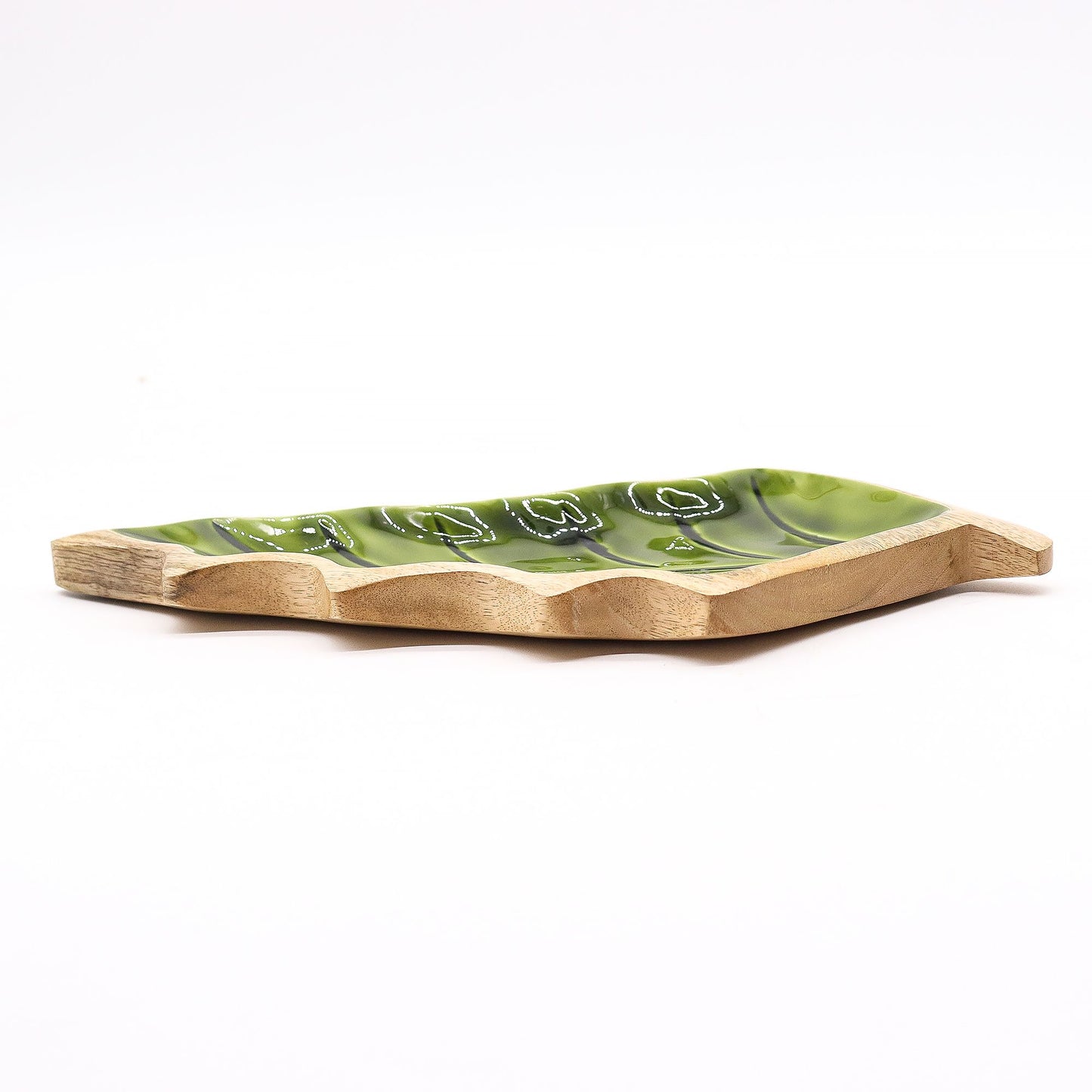 Lost in the Forest -  Enamel Leaf Wooden Bowl