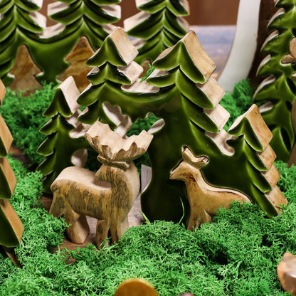 Lost in the Forest -  Two Deer in the Forest 3D Wooden Decoration