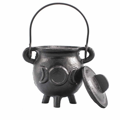Cast Iron Cauldron with Triple Moon