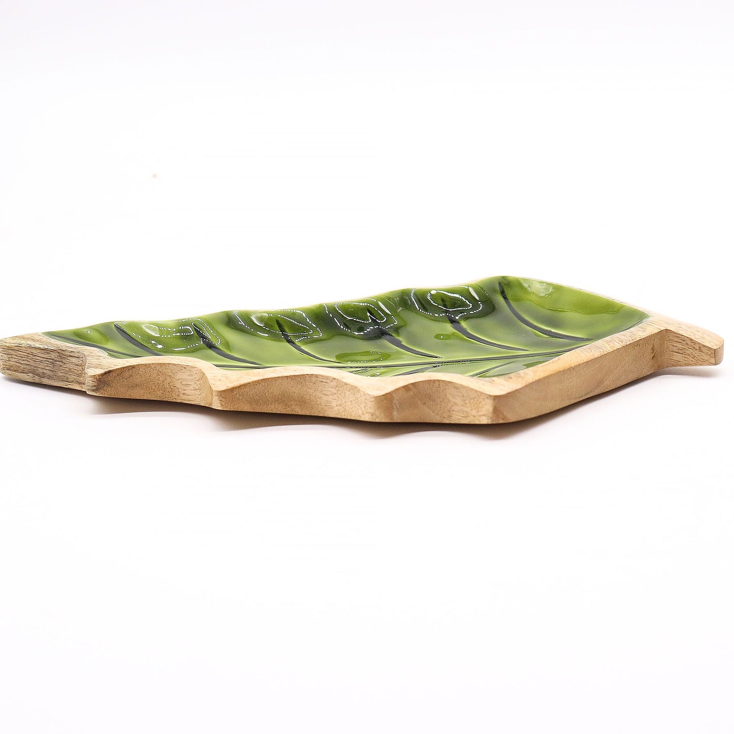 Lost in the Forest -  Enamel Leaf Wooden Bowl