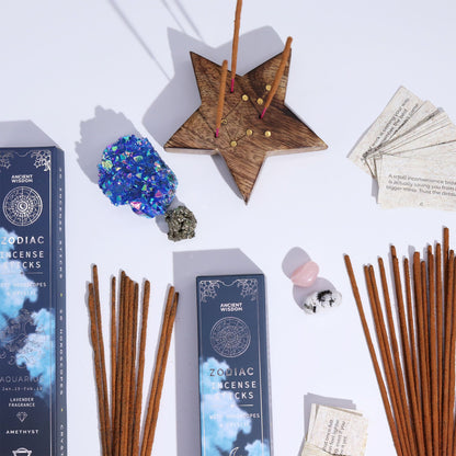 Honey White Sage Zodiac Gemstone Crystal Incense - Gemini