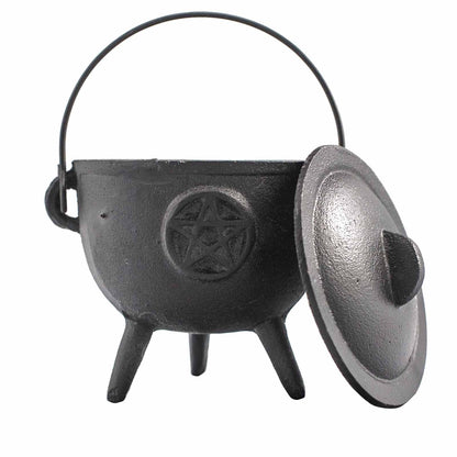 Cast Iron Cauldron with Pentagram