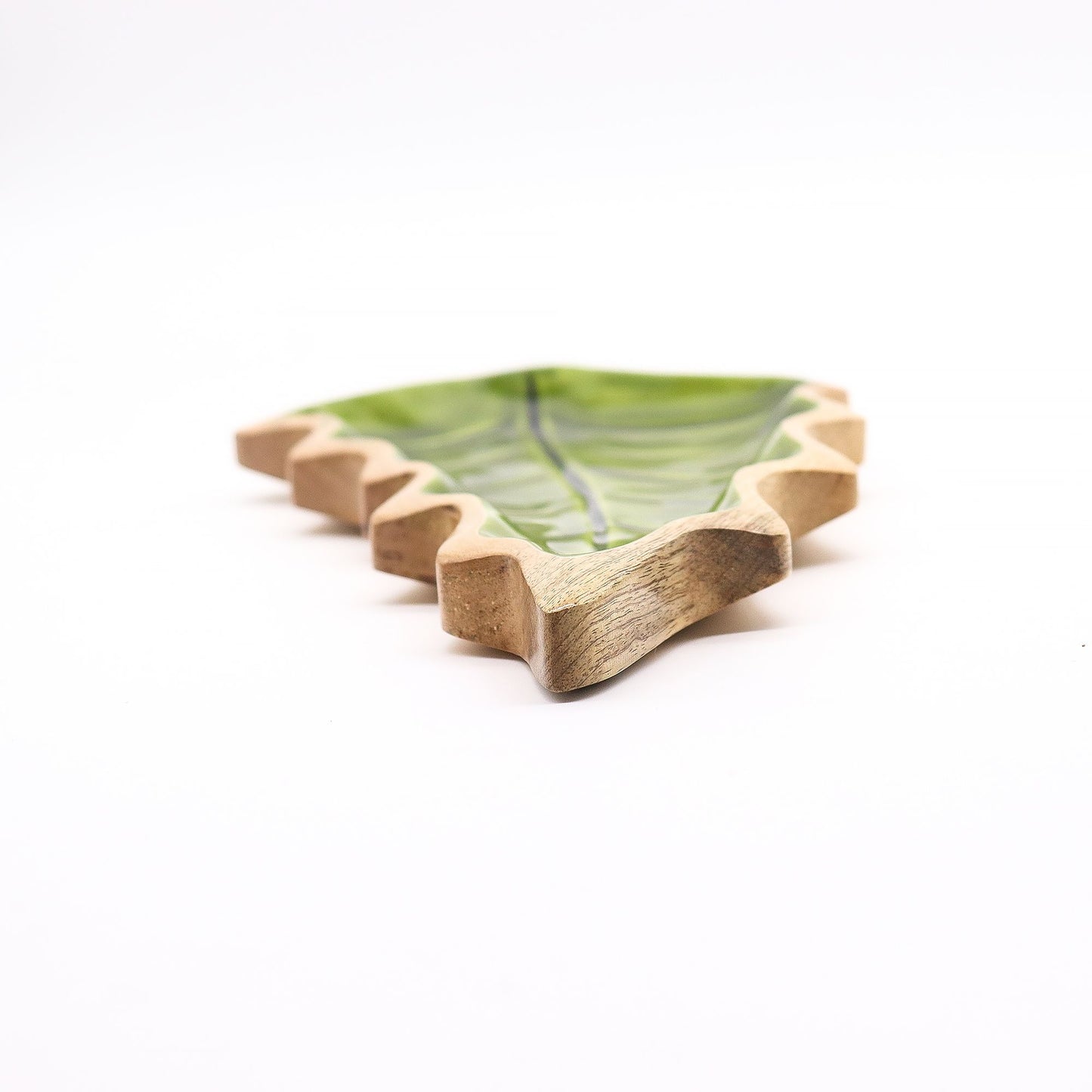 Lost in the Forest -  Enamel Leaf Wooden Bowl