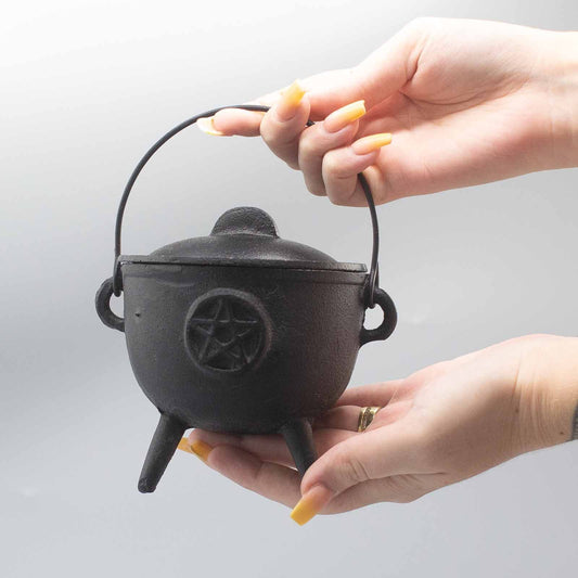 Cast Iron Cauldron with Pentagram