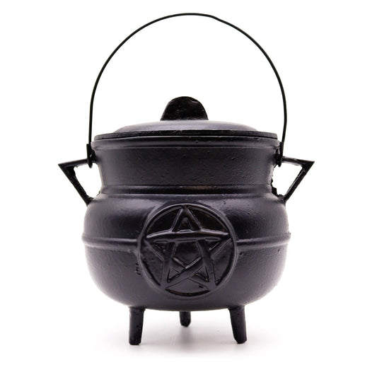 Huge Cast Iron Cauldron with Pentagram