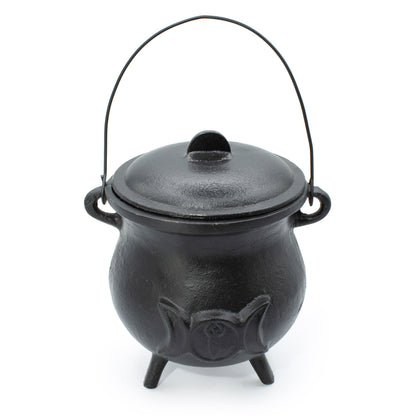 Extra Huge Cast Iron Cauldron with Triple Moon