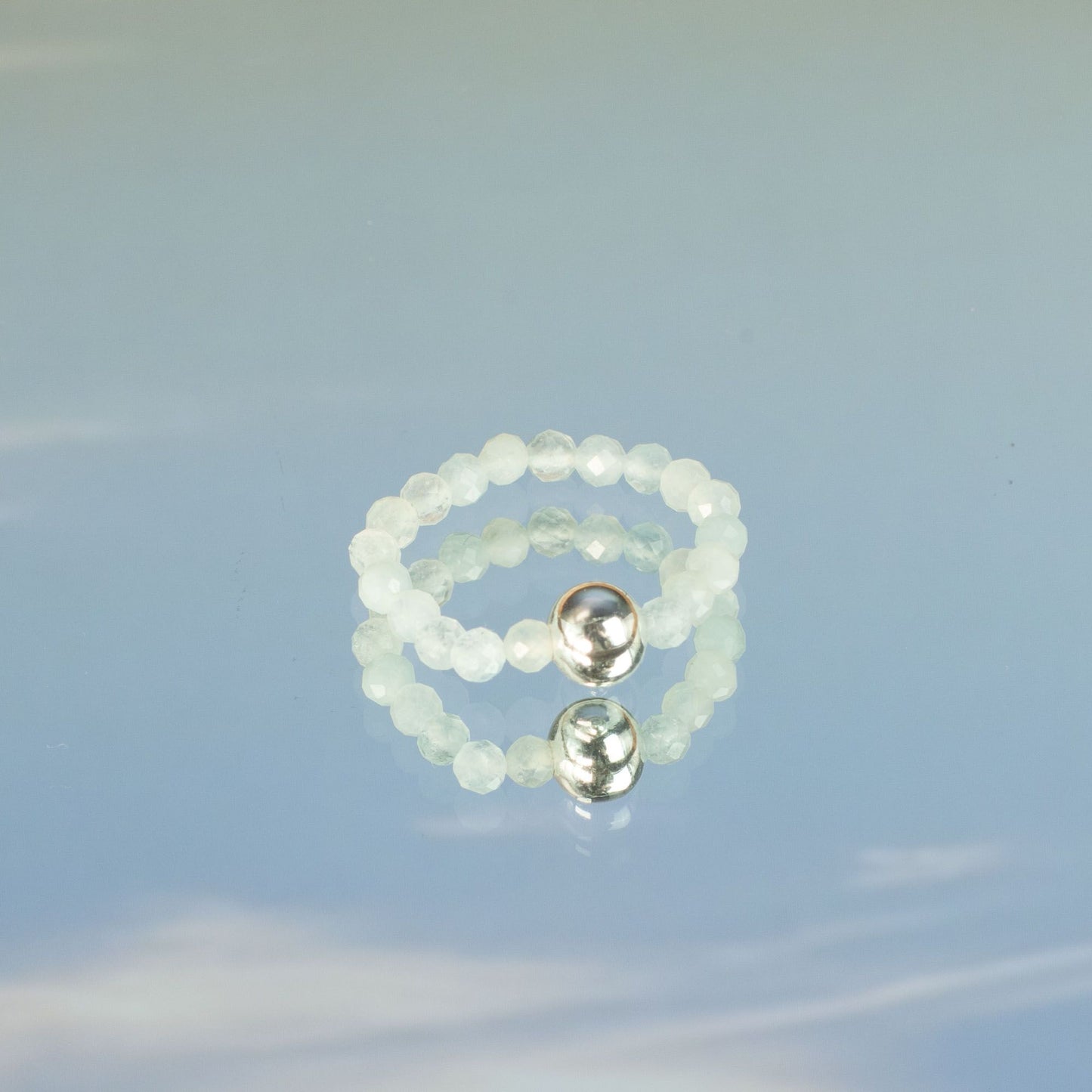 Nymph Spirit Gemstone Ring Set - Sea Sunset