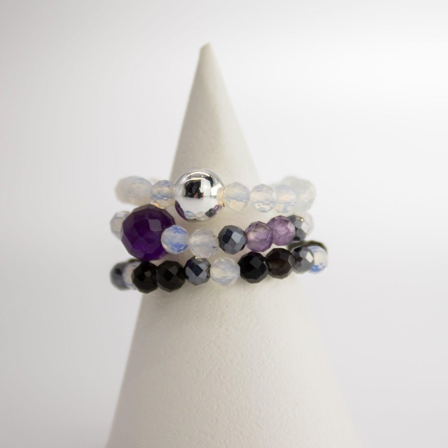 Nymph Spirit Gemstone Ring Set - Full Moon
