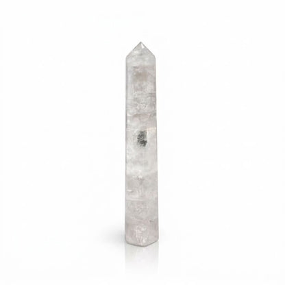 Gemstone Six Face Obelisk Poins approx 17cm - Rock Crystal