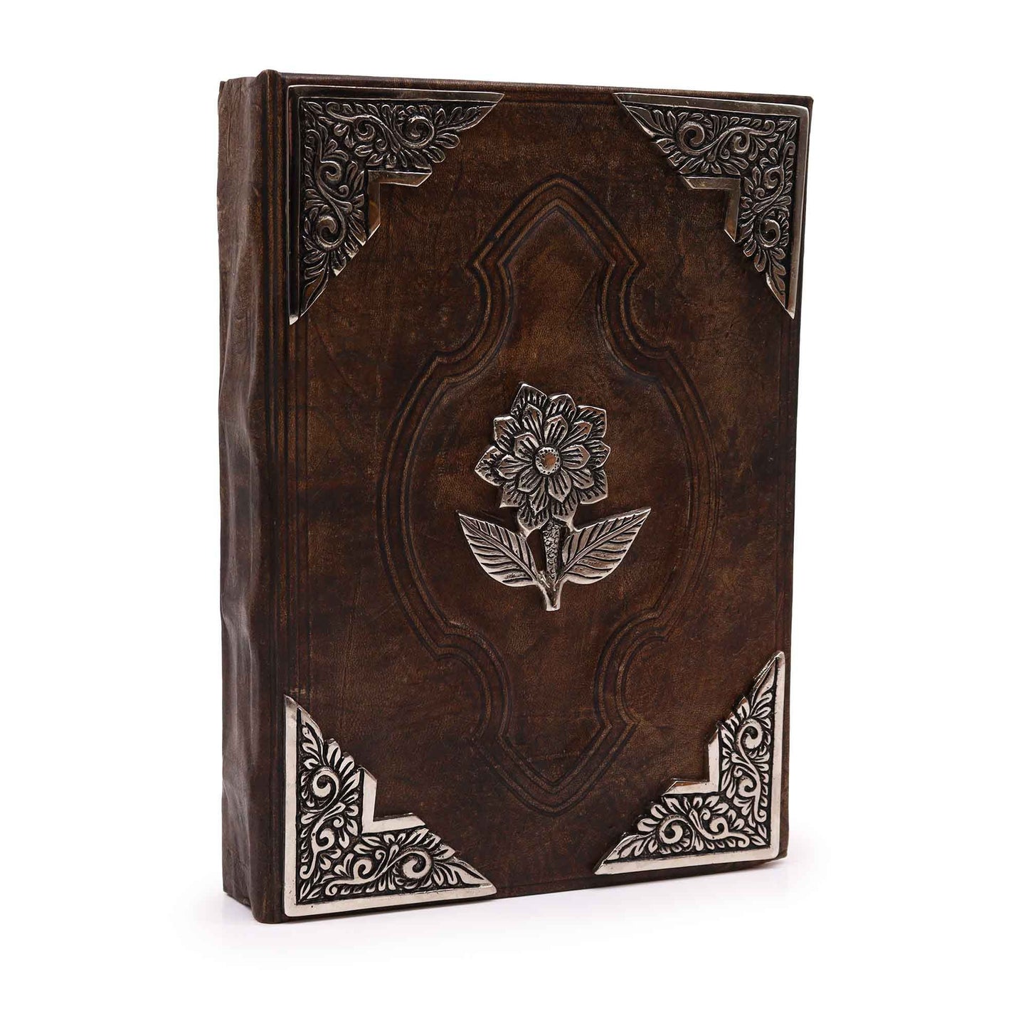 Large Leather Rose Journal