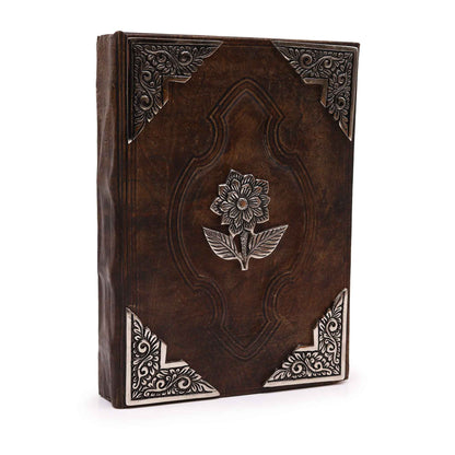 Large Leather Rose Journal