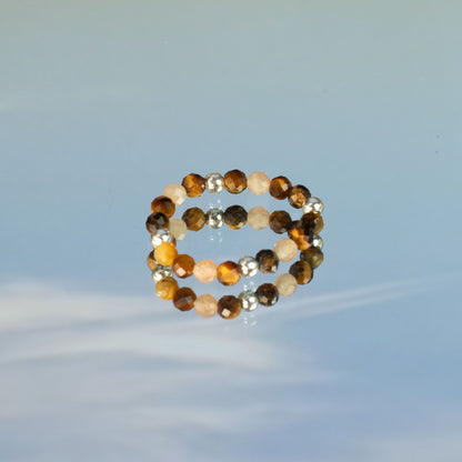Nymph Spirit Gemstone Ring Set - Sea Sunset