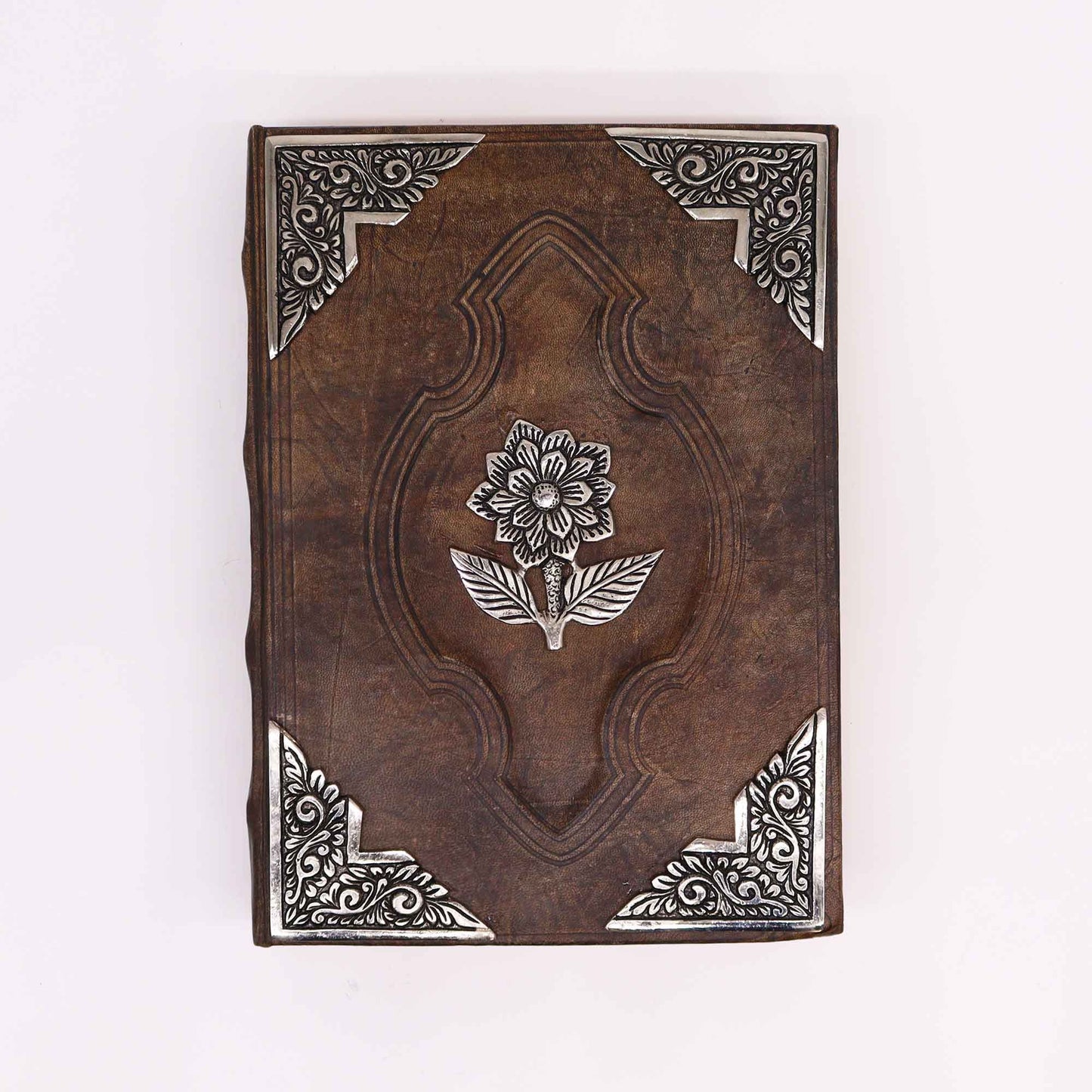 Large Leather Rose Journal