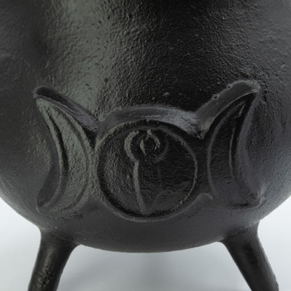 Extra Huge Cast Iron Cauldron with Triple Moon