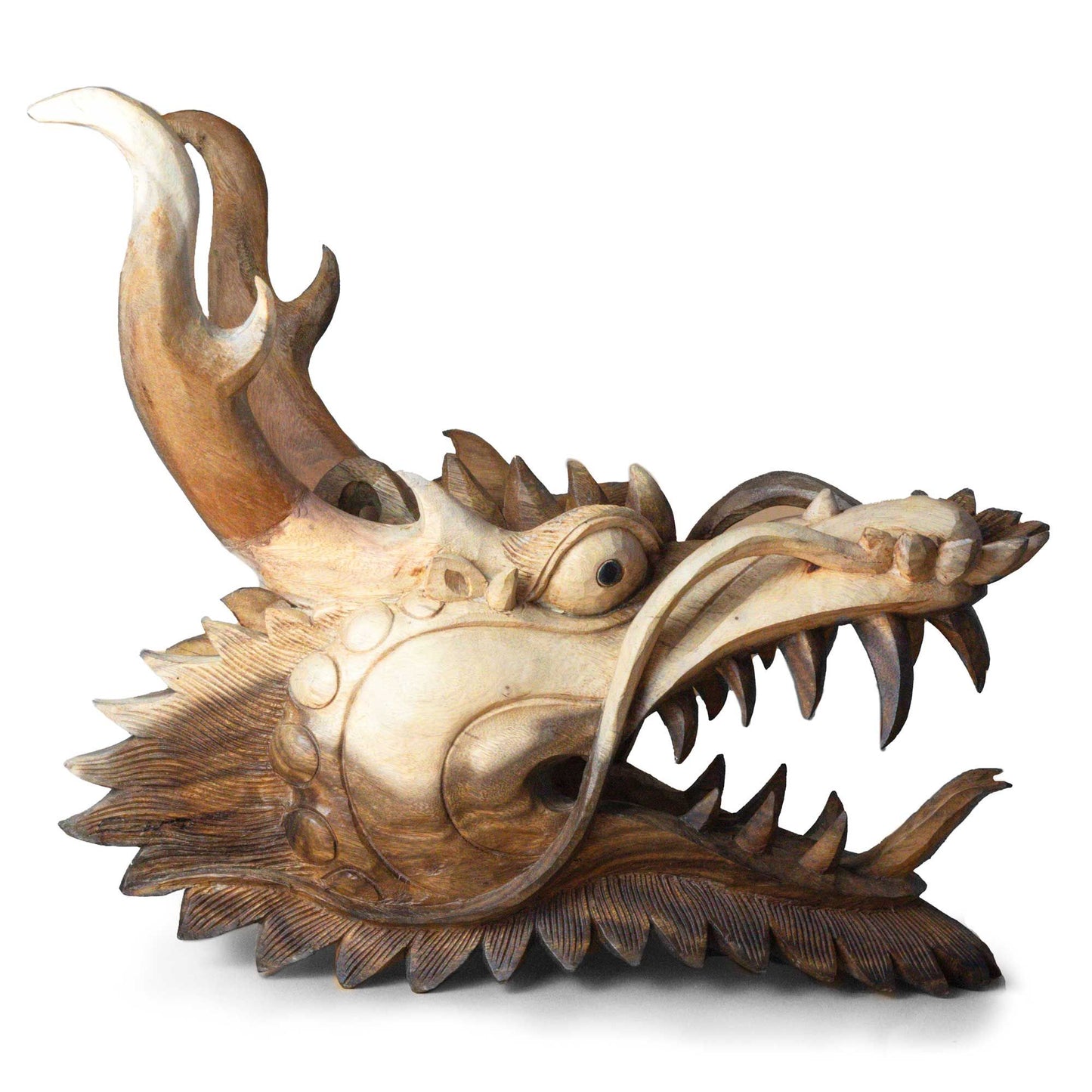 Life Size Dragon Head Carving