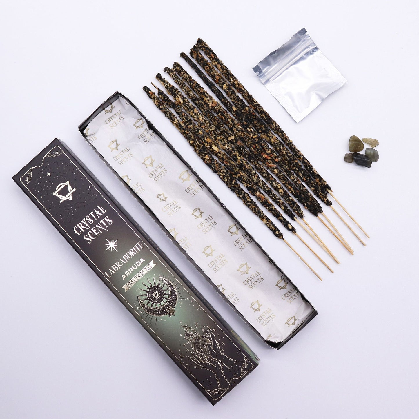 Labradorite Crystal Scents Smudge Incense - Arruda
