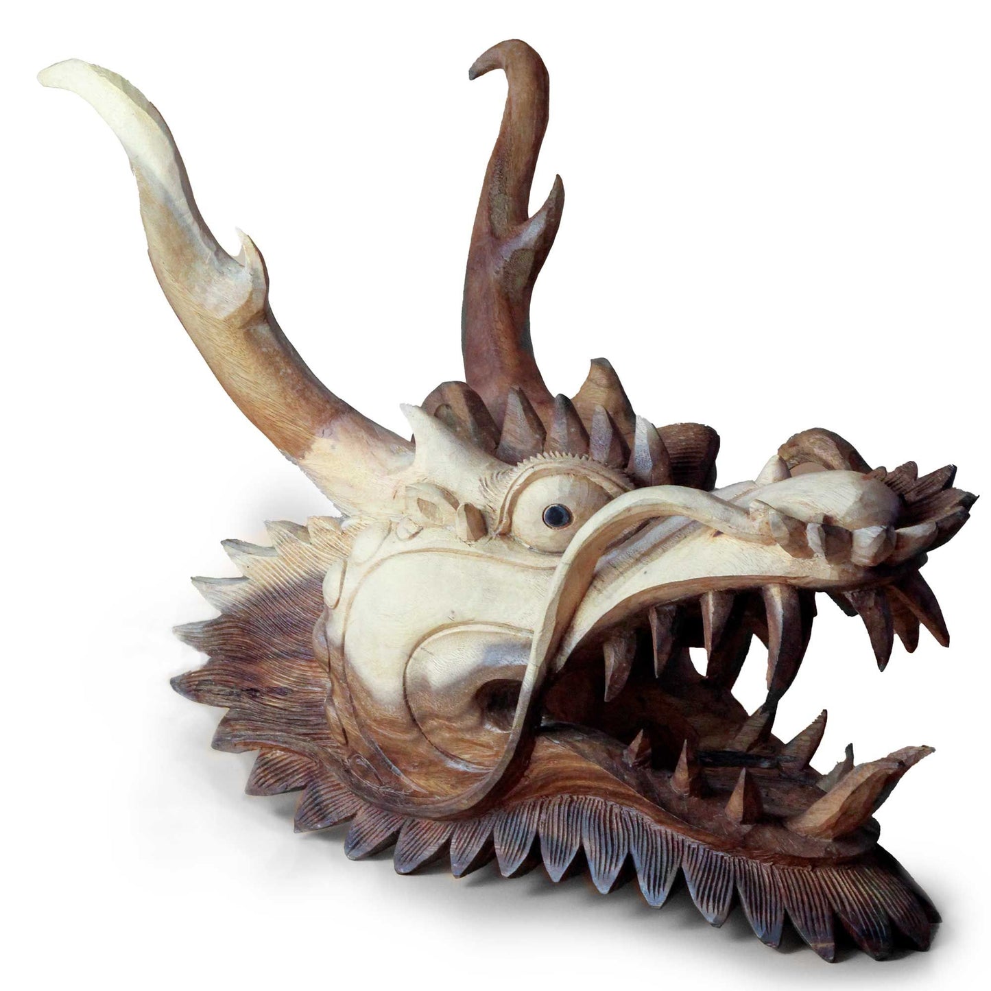 Life Size Dragon Head Carving