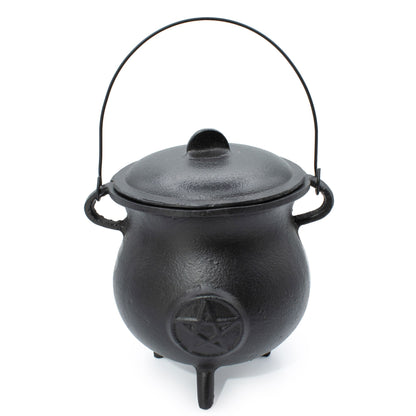 Extra Huge Cast Iron Cauldron with Pentagram
