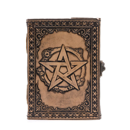 Pentacle Antique Grey Leather Notebook
