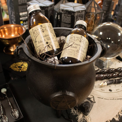 Extra Huge Cast Iron Cauldron with Pentagram