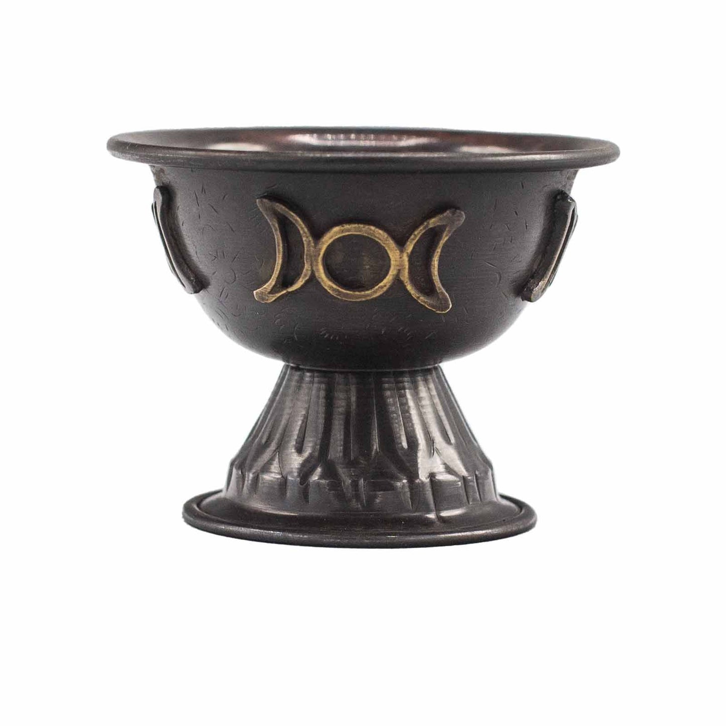 Antique Copper Ritual Chalice Triple Moon