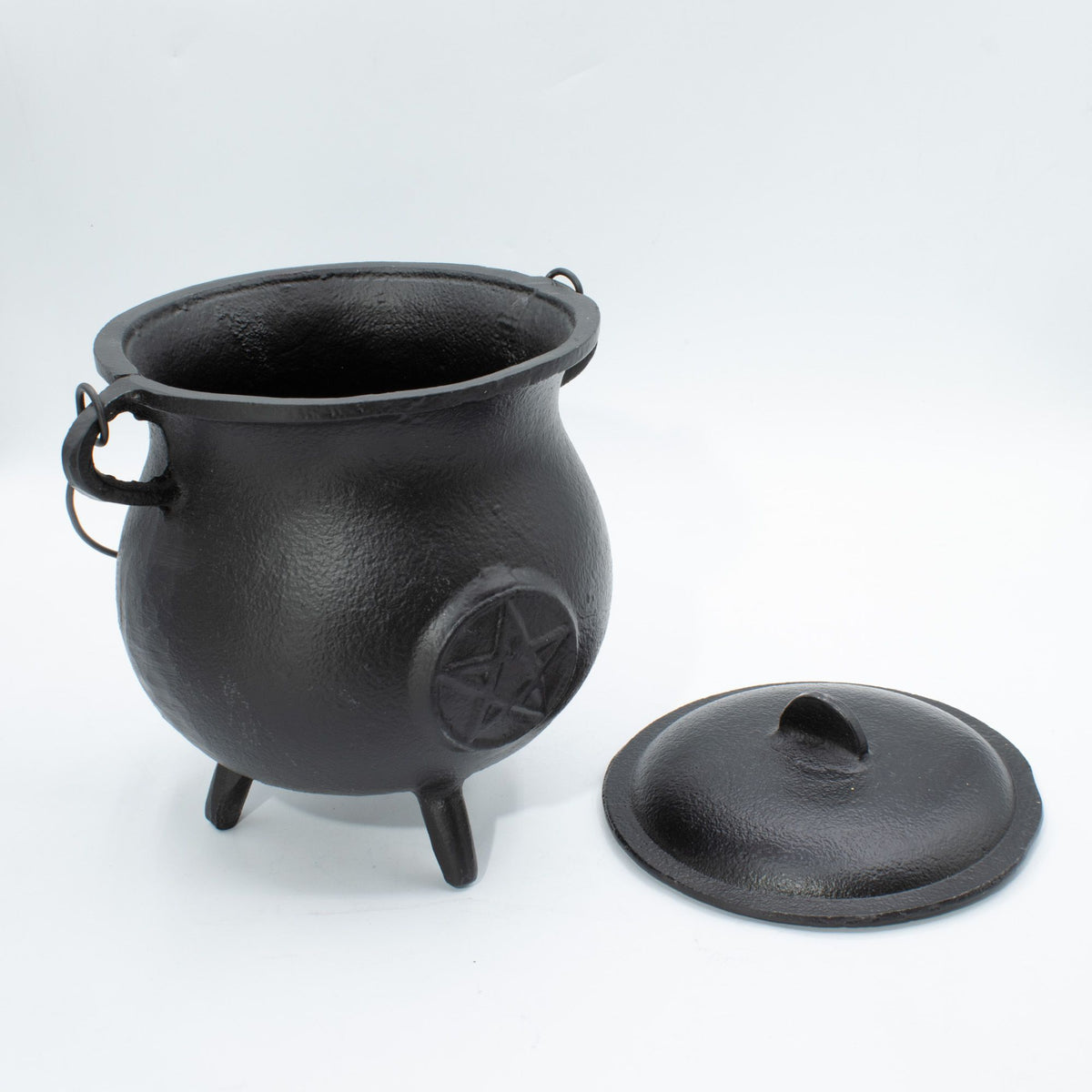 Extra Huge Cast Iron Cauldron with Pentagram