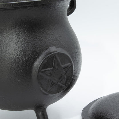 Extra Huge Cast Iron Cauldron with Pentagram