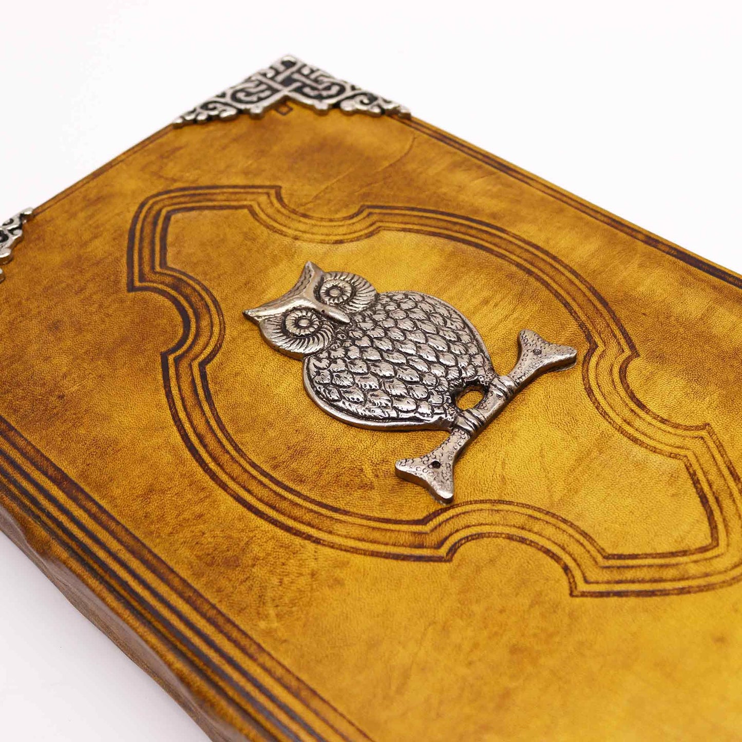 Large Leather Owl Journal
